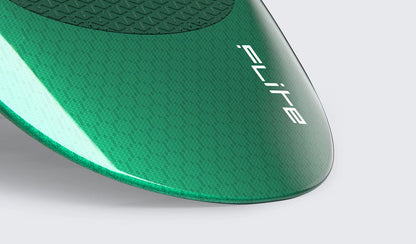 FLITEBOARD ICON Carbon Jade board nose and deck detail