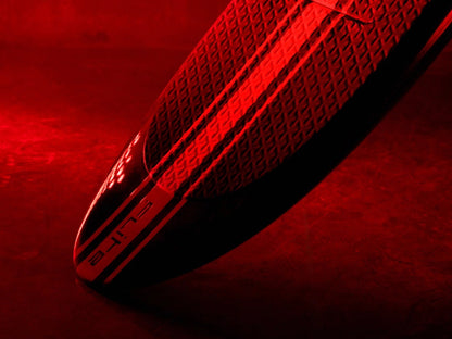 FLITEBOARD RACE Nero Rosso board nose and deck detail
